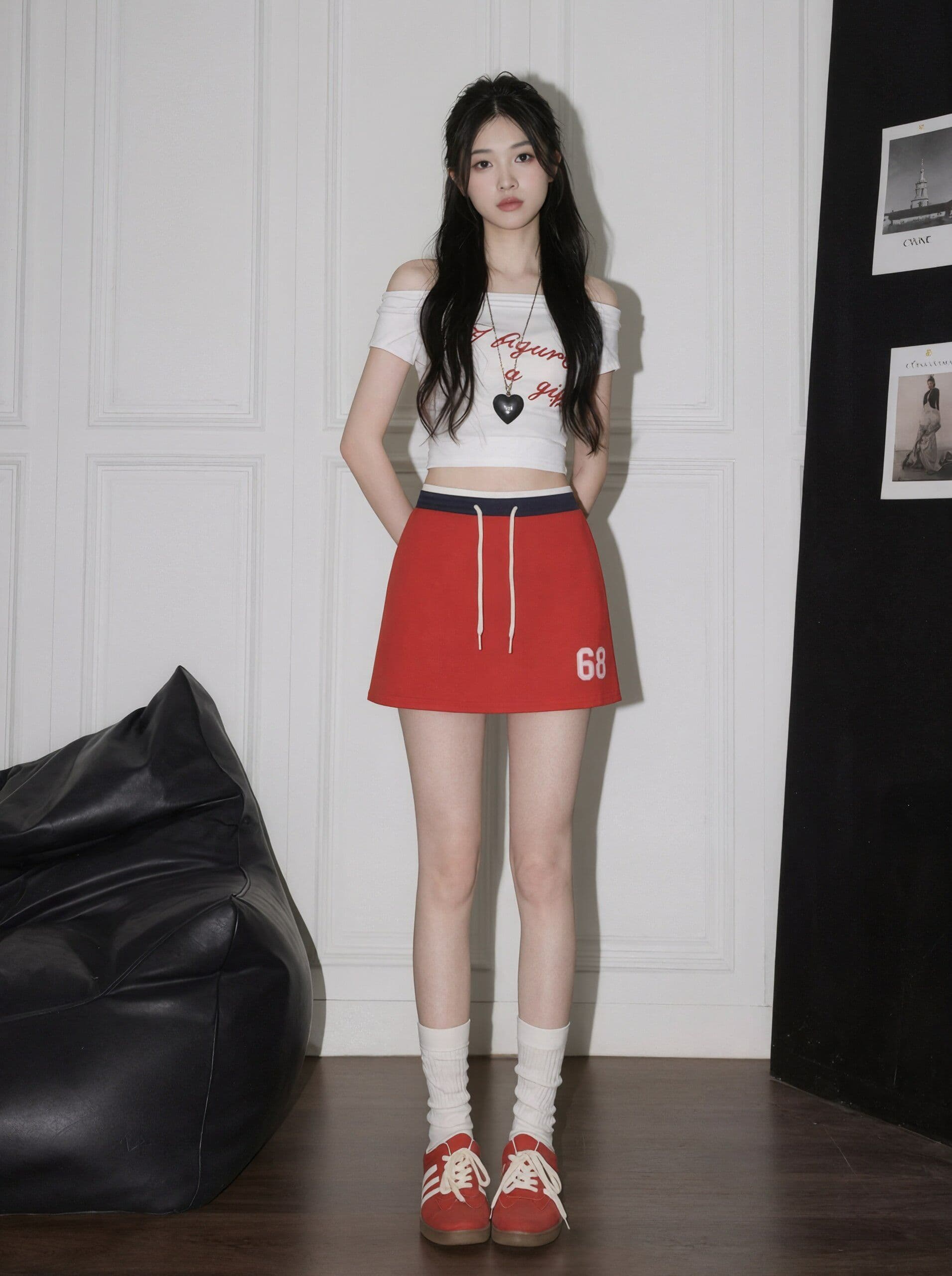 사람들 면 빈 가스 층 배색 테두리 펌프 로프 레이스업 한 마디 캐주얼 바지 여성 한국 스타일 다용도 외출용 넓은 다리가 짧다. 바지 상세 이미지 9