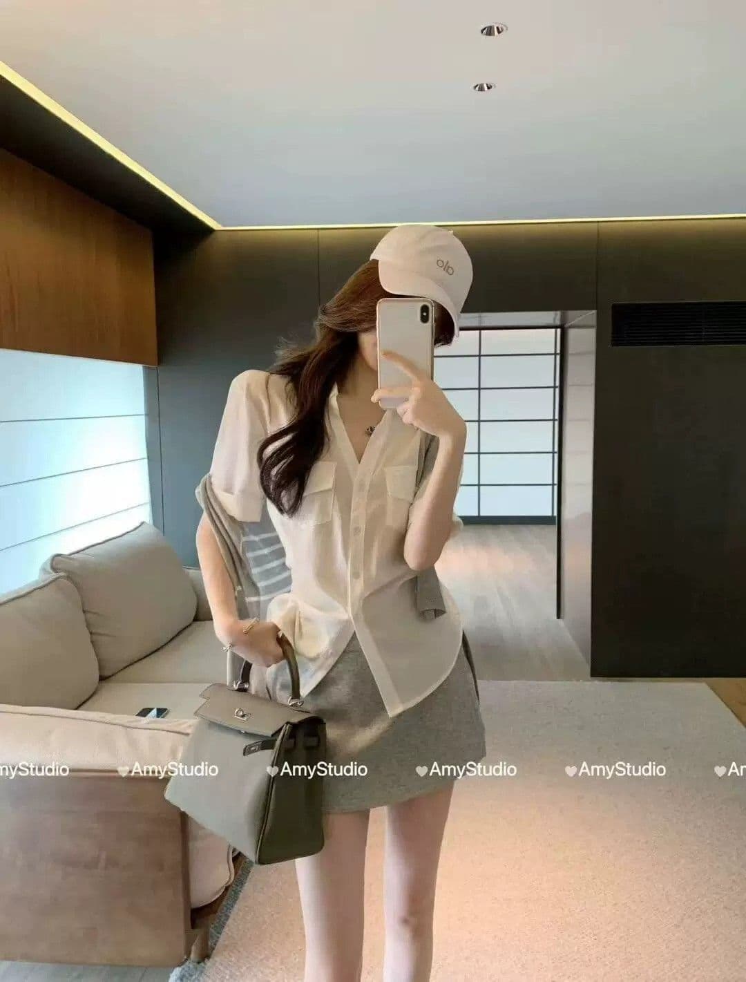 학원 스타일 패션 세트 여성 여름 새로운 느긋한 바람 반팔 셔츠 경기 숄 바지 연령 감소 슬림해 보이는 3종 세트 상세 이미지 13