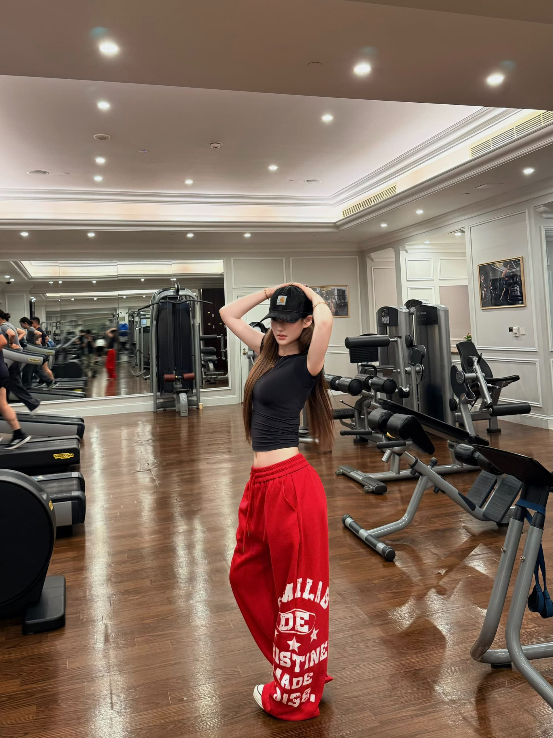 좋은 품질 원본 올린 사람 : 에디션 알파벳 프린트 운동 웨이 바지 남녀 작은 대중 도루 센스 넓은 다리 바닥 청소 캐주얼 긴 바지 이미지 3