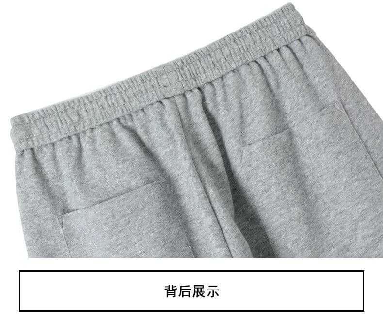 순수한 Mianhua 면 복합 캐주얼 운동 웨이 바지 여성 봄 가을 하이웨이스트 루즈핏 슬림해 보이는 스트레이트 넓은 다리 운동 바지 상세 이미지 8