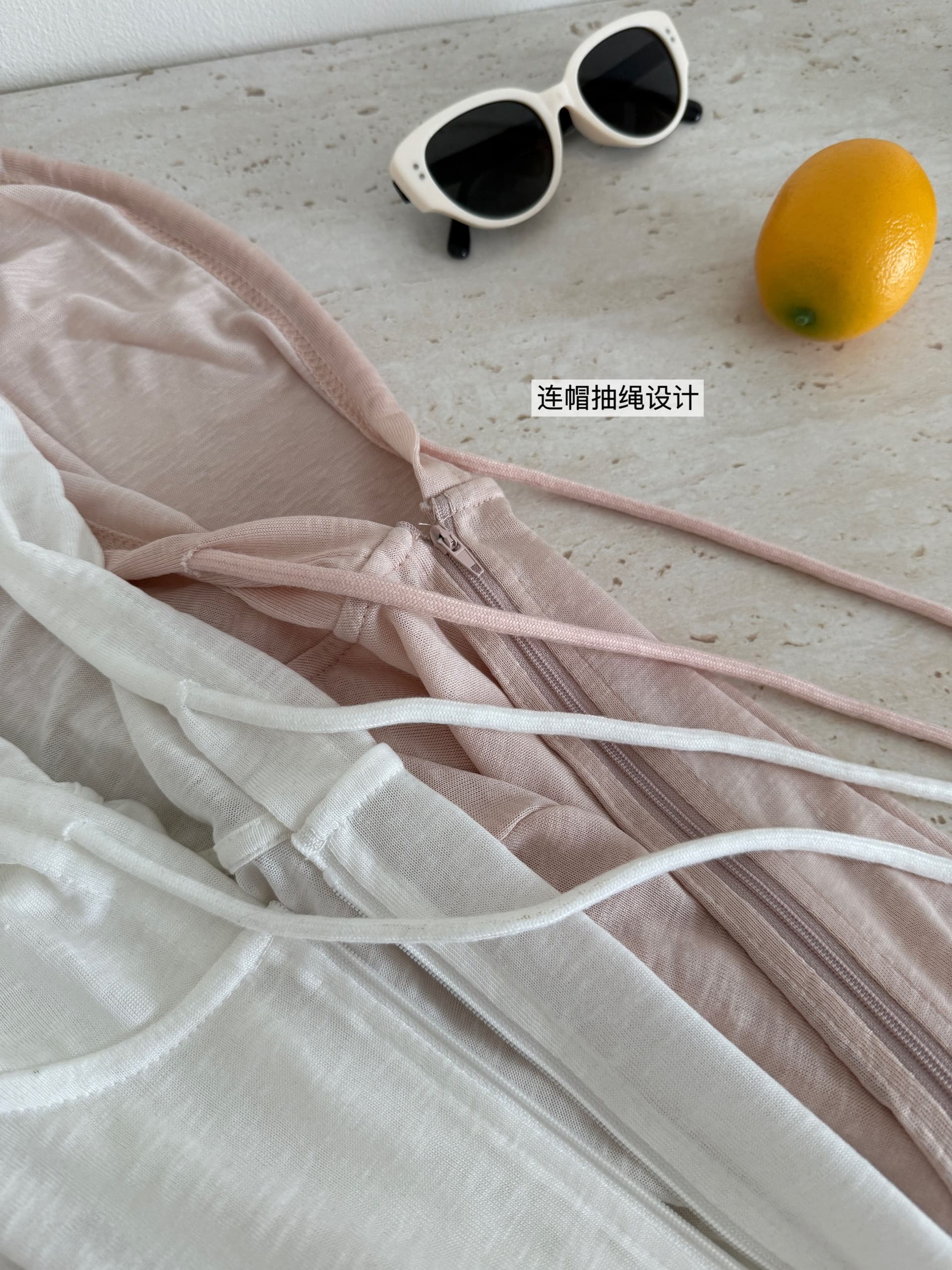 한 부서 착용 가져 가라. 전체 집합 품격 긴팔 후드 패치워크 페이크 레이어드 오픈 가디건 하이웨이스트 주름 반신 치마 세트 상세 이미지 13
