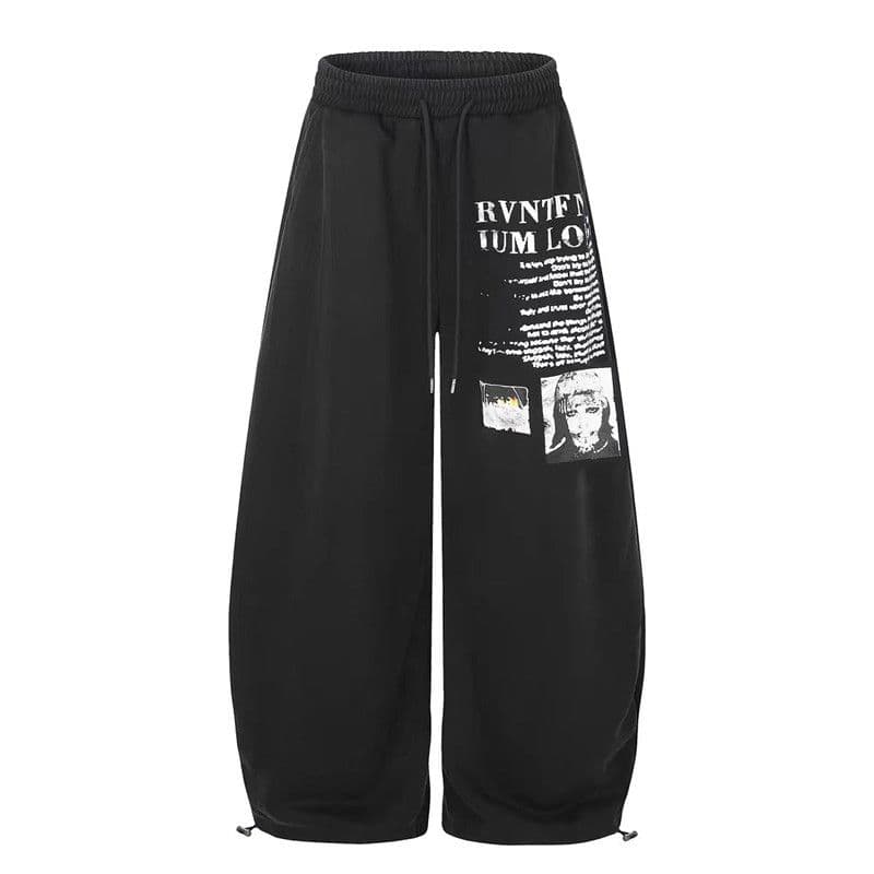 한 스타일 캐주얼 운동 바지 아메리칸 레트로 핫걸 새로운 루즈핏 슬림해 보이는 다용도 스트레이트 넓은 다리 운동 바지 트렌디 상세 이미지 8