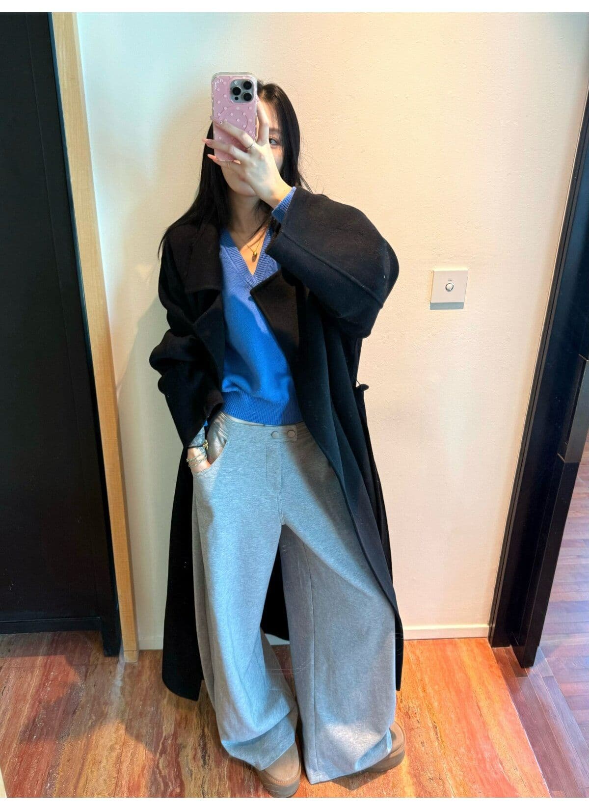 아메리칸 레트로 느긋한 회색 와이드 레그 팬츠 웨이 바지 여성 ins 한국 스타일 트렌드 루즈핏 핫걸 디자인 센스 캐주얼 바지 상세 이미지 20