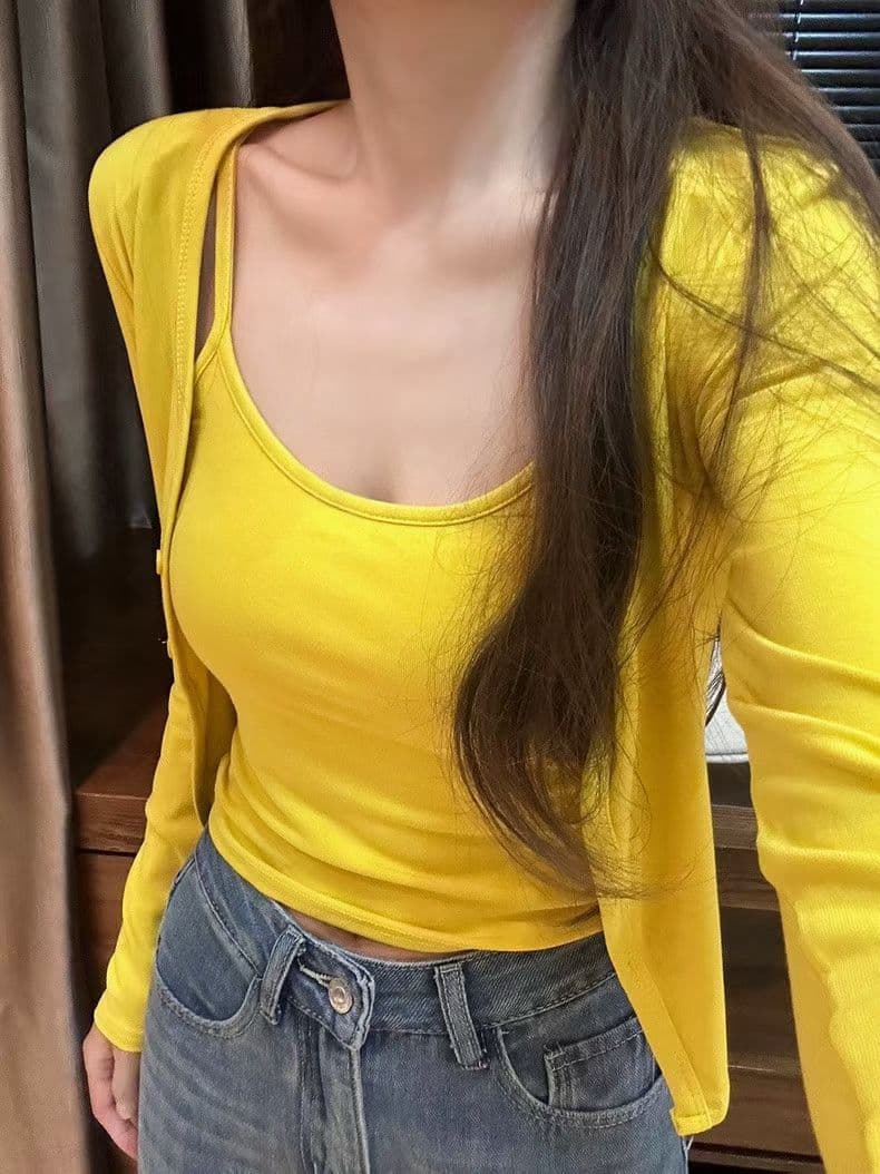 한 부서 리본 티셔츠 인사이드 가져 가라. 슬립 여성 가을 몸매 가꾸기 슬림해 보이는 여성 세트 이미지 4