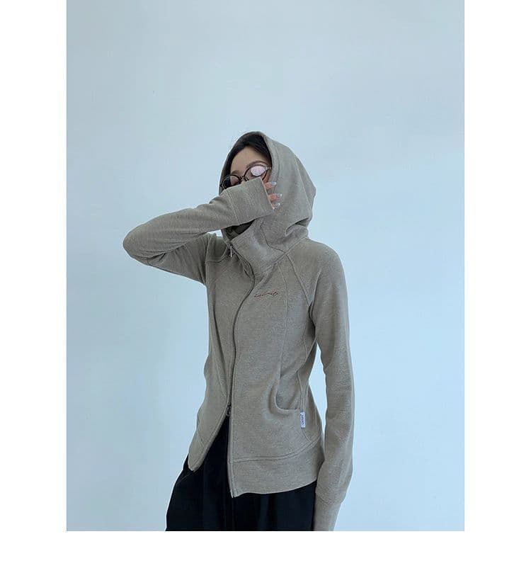 가을 종이 사람들 얇은 스타일 몸매 가꾸기 쇼트 스타일 후드 여성 코트 레트로 캐주얼 느긋한 니트 오픈 가디건 맨위 상세 이미지 14