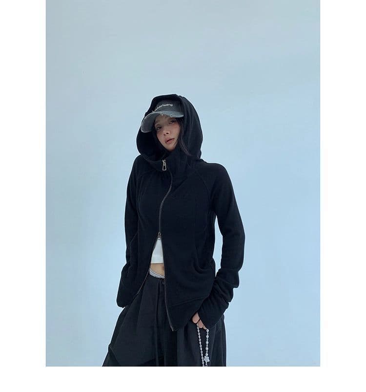 가을 종이 사람들 얇은 스타일 몸매 가꾸기 쇼트 스타일 후드 여성 코트 레트로 캐주얼 느긋한 니트 오픈 가디건 맨위 상세 이미지 26