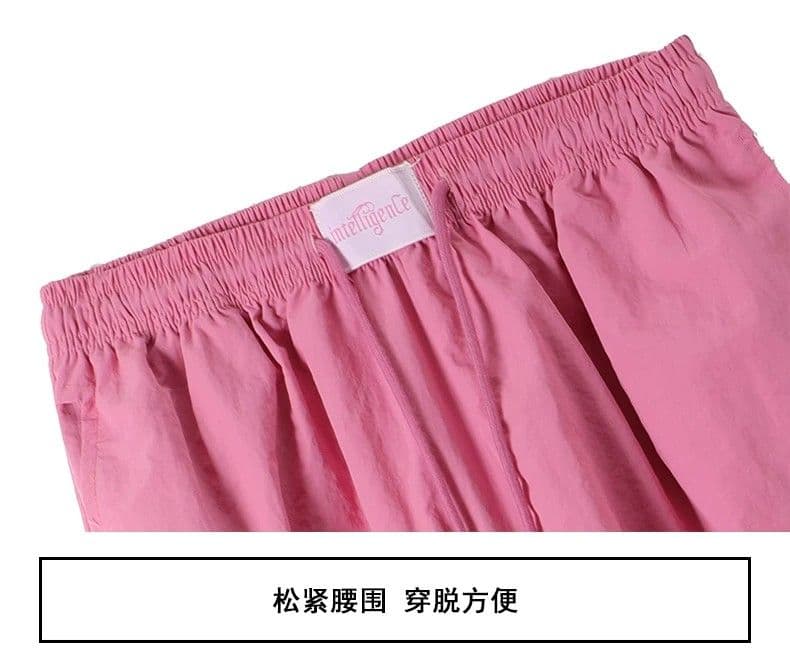 장미 핑크색 도파민 와이드 레깅스 바지 2026 봄 여름 새로운 루즈핏 길이 연장 무용 바지 야외 등산 워크웨어 팬츠 상세 이미지 11