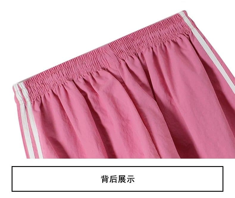 장미 핑크색 도파민 와이드 레깅스 바지 2026 봄 여름 새로운 루즈핏 길이 연장 무용 바지 야외 등산 워크웨어 팬츠 상세 이미지 12