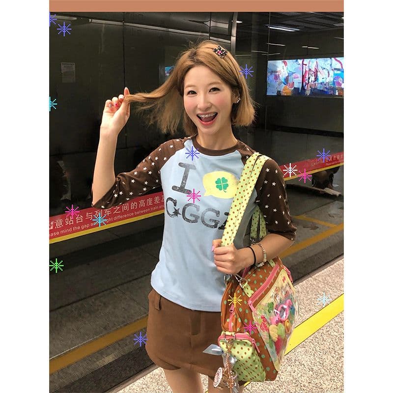 원본 것 원본 프린트 40 순면 오스트리아 세대 서울 220g 반팔 티셔츠 여성