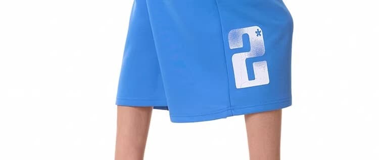 아메리칸 느긋한 마 오래된 알파벳 프린트 넓은 다리 7부 바지 남녀 루즈핏 캐주얼 운동 바람 허리밴드 반바지 상세 이미지 7