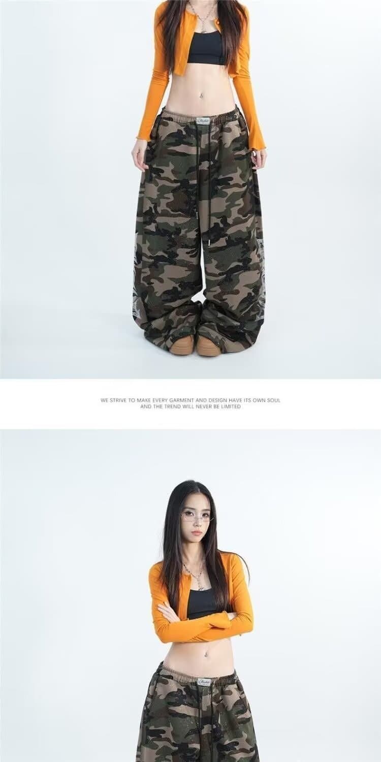 여름 아메리칸 높음 거리 카모플라주 웨이 바지 남녀 일상 착용 가져 가라. 도루 센스 다용도 캐주얼 바지 모통이 칼 운동 바지 상세 이미지 4