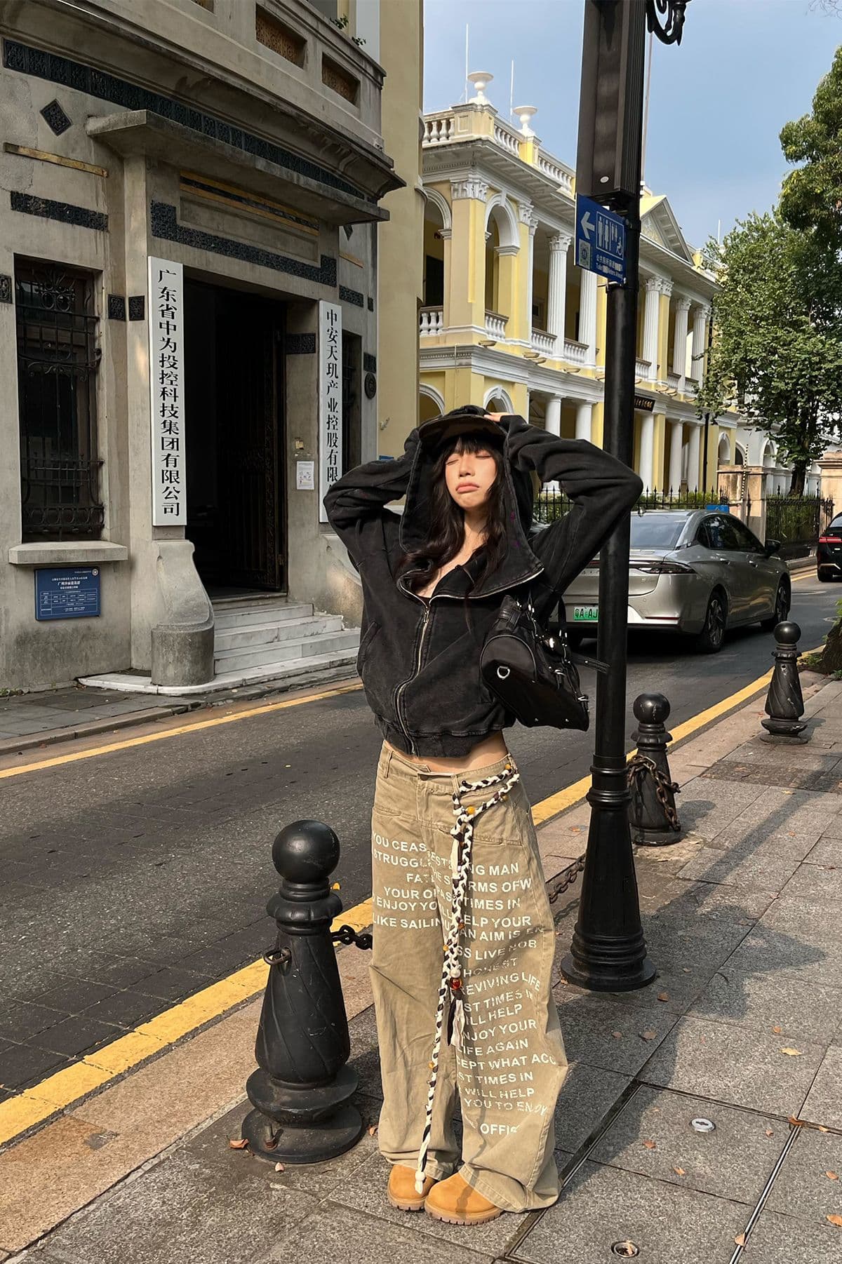 원본 것 순수한 Mianhua 면 복합 워시 물 마 오래된 레트로 후드 오픈 가디건 후드티 다용도 ins 재킷 이미지 3