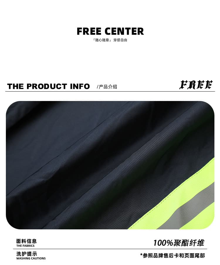 아메리칸 레트로 거리 기타 주머니 워크웨어 캐주얼 바지 남녀 반사 기사 루즈핏 와이드 레그 팬츠 상세 이미지 3