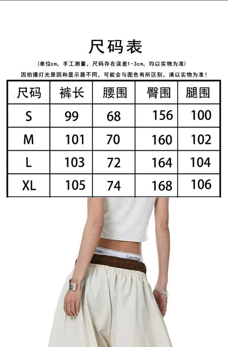 아메리칸 레트로 핫걸 캐주얼 바지 여성 2026 여름 새로운 루즈핏 슬림해 보이는 다용도 스트레이트 넓은 다리 운동 바지 트렌디 상세 이미지 9