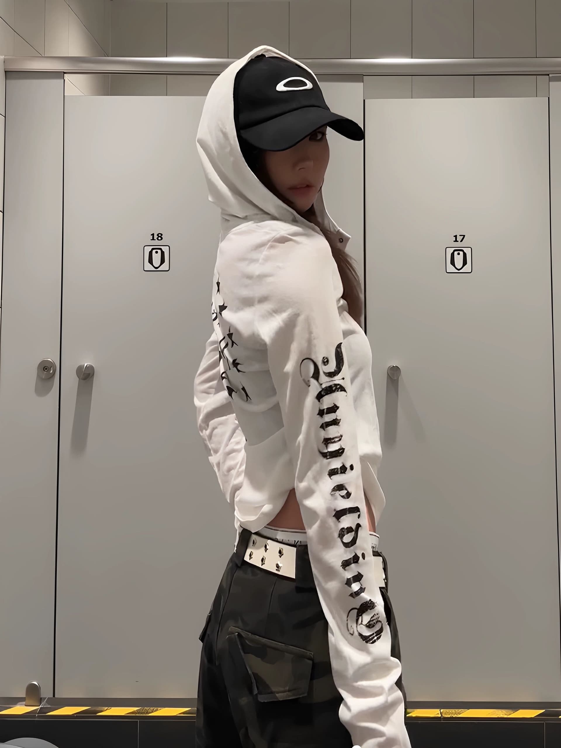 원본 솜씨 이중층 모자 광저우 눈꽃 면 자외선 차단 블라우스 여성 이미지 4