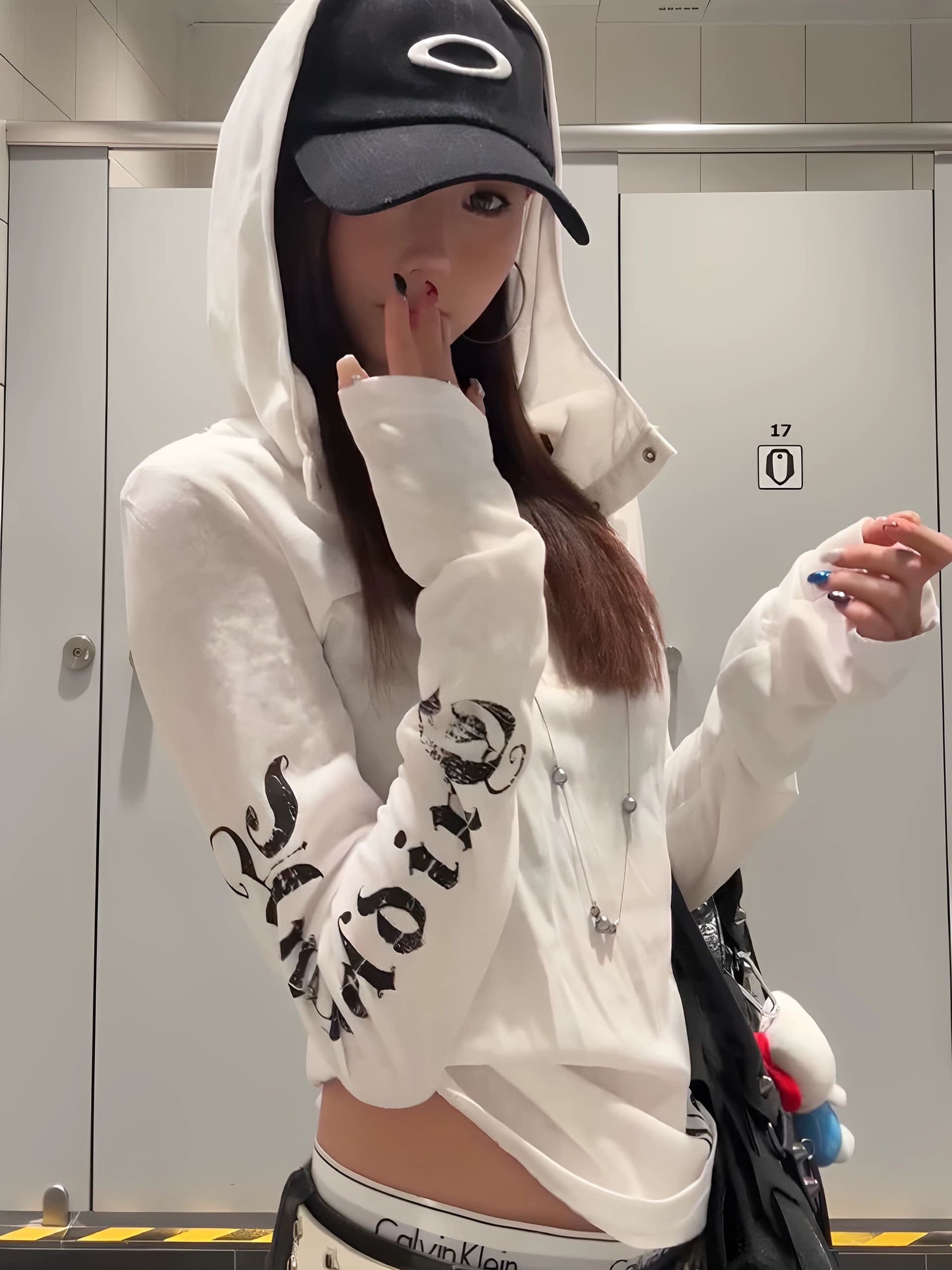 원본 솜씨 이중층 모자 광저우 눈꽃 면 자외선 차단 블라우스 여성 상세 이미지 3