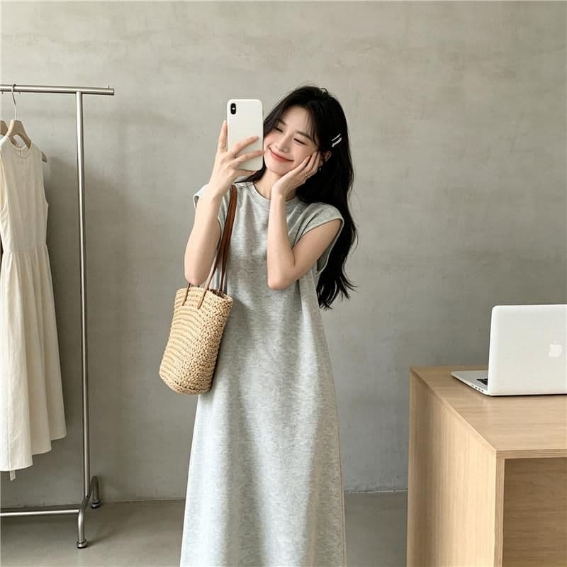 260 그램 남자 바 면 55 집결하다 섬유 37 암모니아 Lun 8 익스트림 제인 바람 단색 중간 길이 여성 드레스 여름 상세 이미지 7