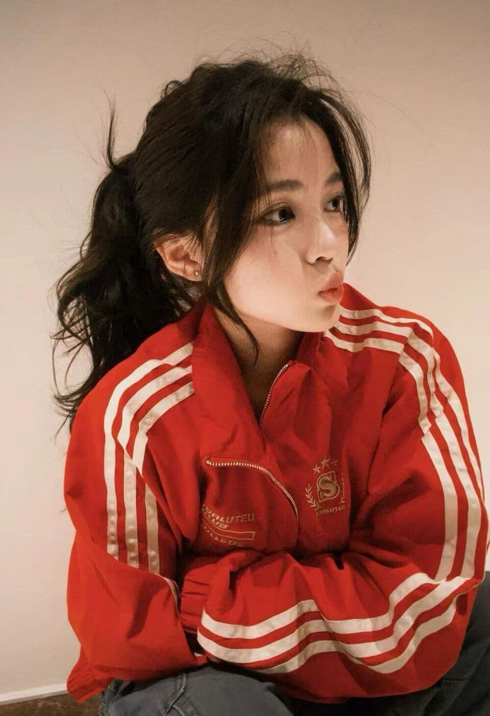 얇은 스타일 두꺼운 2026 새로운 이른 가을 빨간색 알파벳 자수 요금 외투 3개 바 야구 유니폼 맨위 상세 이미지 6