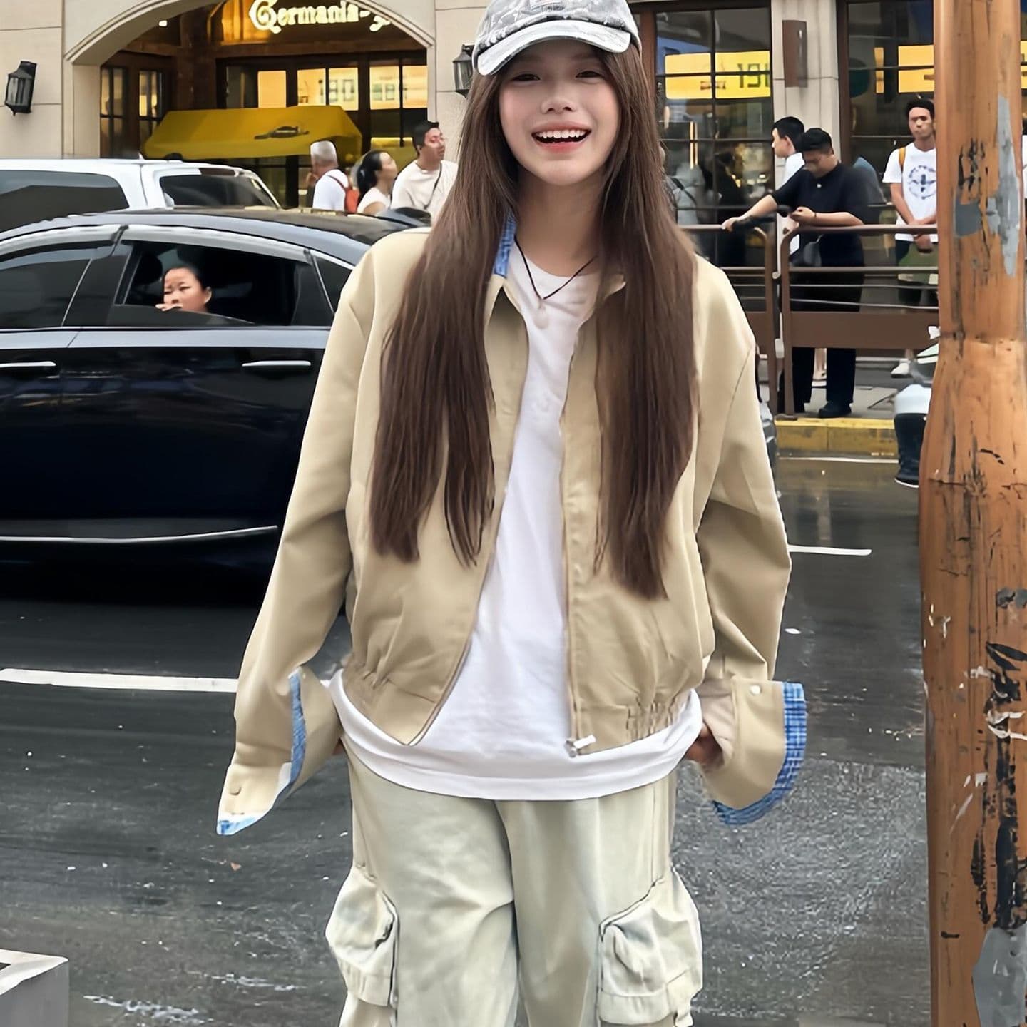 얇은 스타일 털이 있는 백금 지퍼 자수 원본 천 인사이드 펌프 순수한 Mianhua 면 복합 후드티 여성 이미지 5