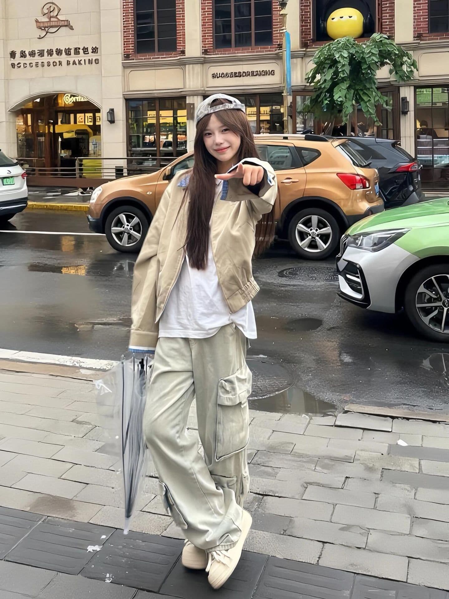 얇은 스타일 털이 있는 백금 지퍼 자수 원본 천 인사이드 펌프 순수한 Mianhua 면 복합 후드티 여성 상세 이미지 6