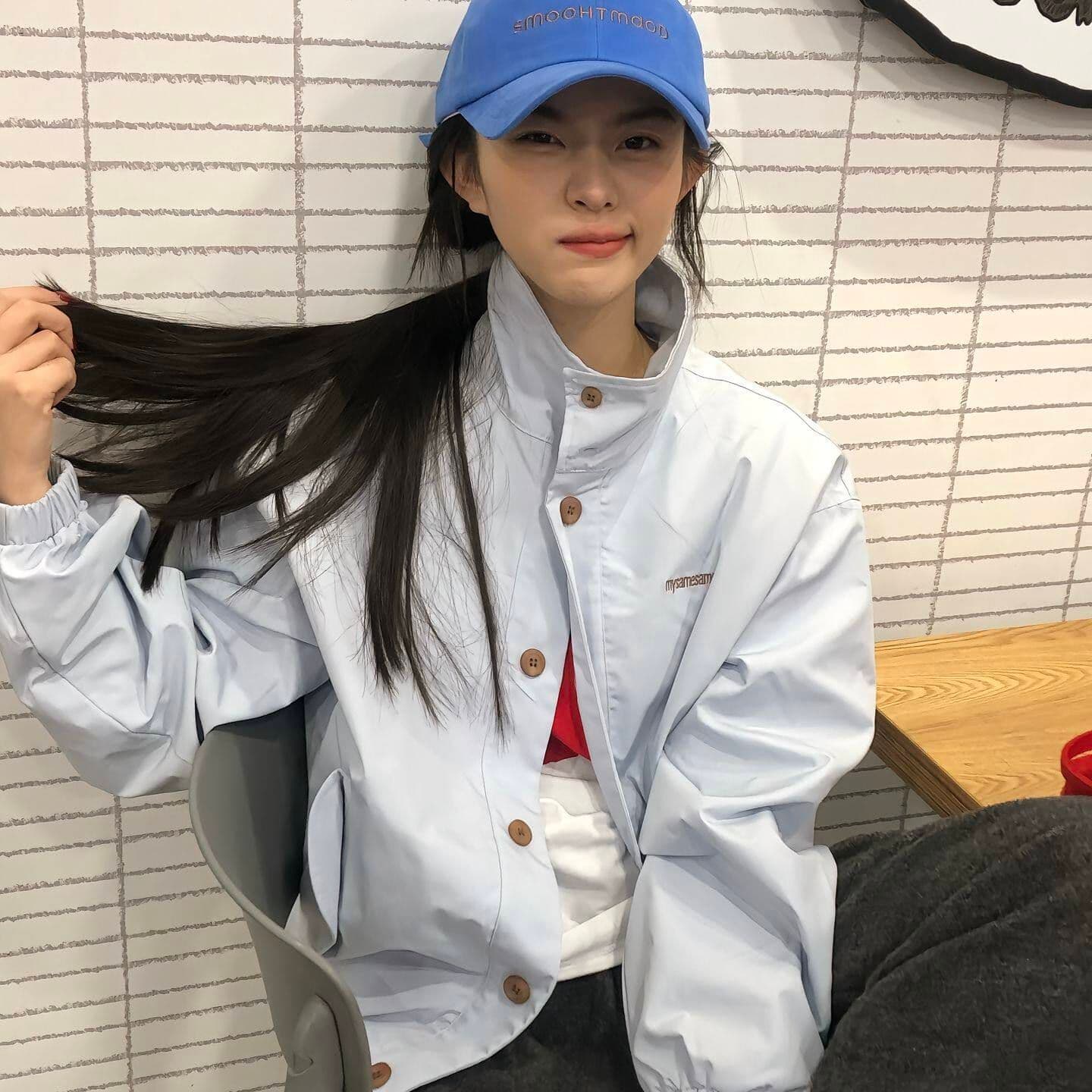 원본 것 스탠드 칼라 싱글 줄 버튼 캐주얼 재킷 여자 봄 2026 봄 가을 작은 키 재킷 오픈 가디건 맨위 이미지 5