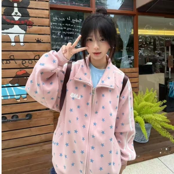 얇은 스타일 털이 있는 클립 칼라 것 자수 순수한 Mianhua 면 복합 후드티 여성 상세 이미지 6