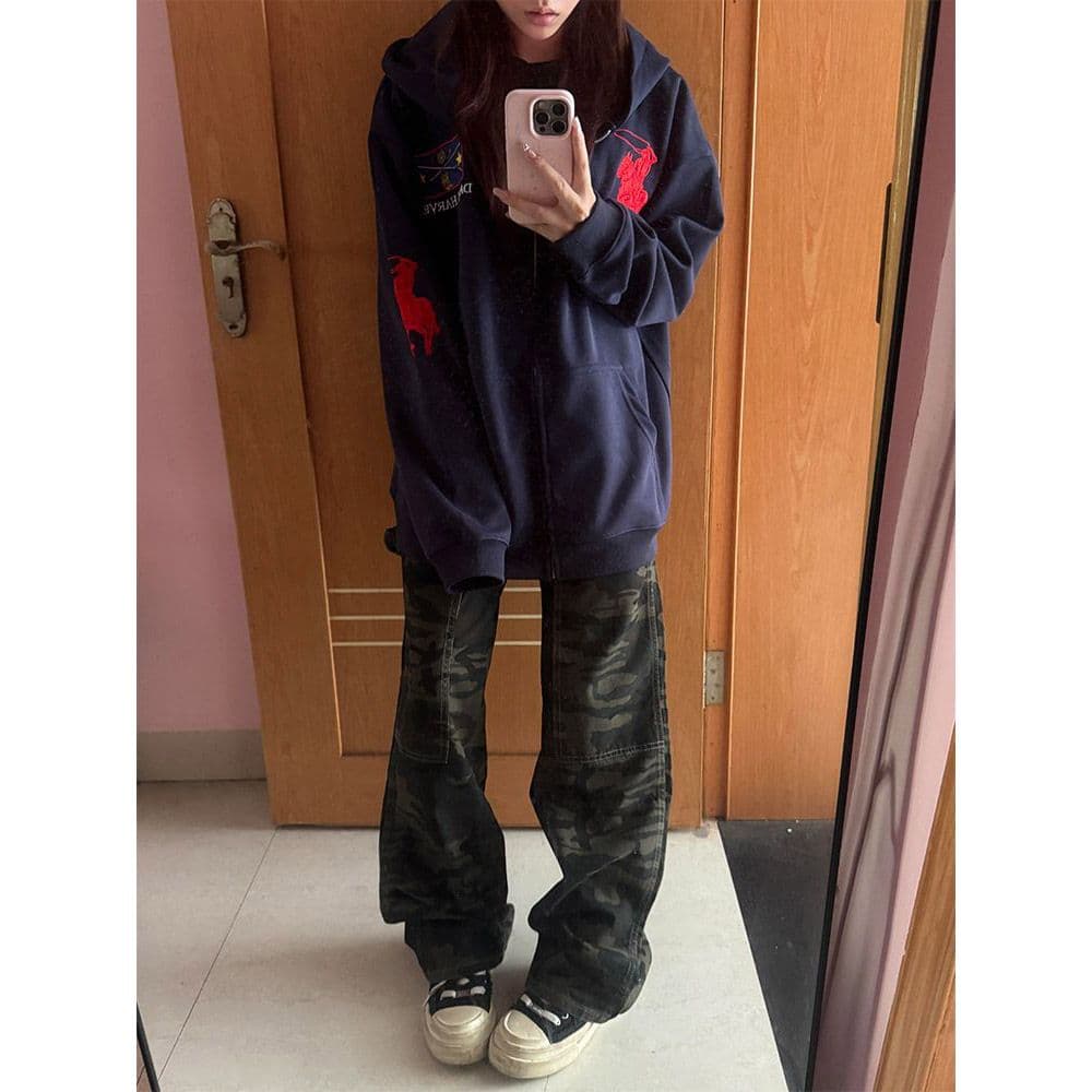 얇은 스타일 털이 있는 자수 이후 패키지 칼라 순수한 Mianhua 면 복합 후드티 여성 상세 이미지 6
