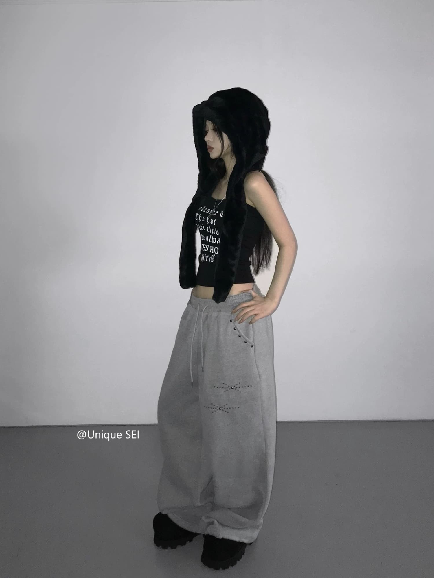 아메리칸 레트로 거리 징 허리밴드 넓은 다리 춤추기 웨이 바지 남녀 루즈핏 슬림해 보이는 다용도 캐주얼 바지 차오 상세 이미지 16
