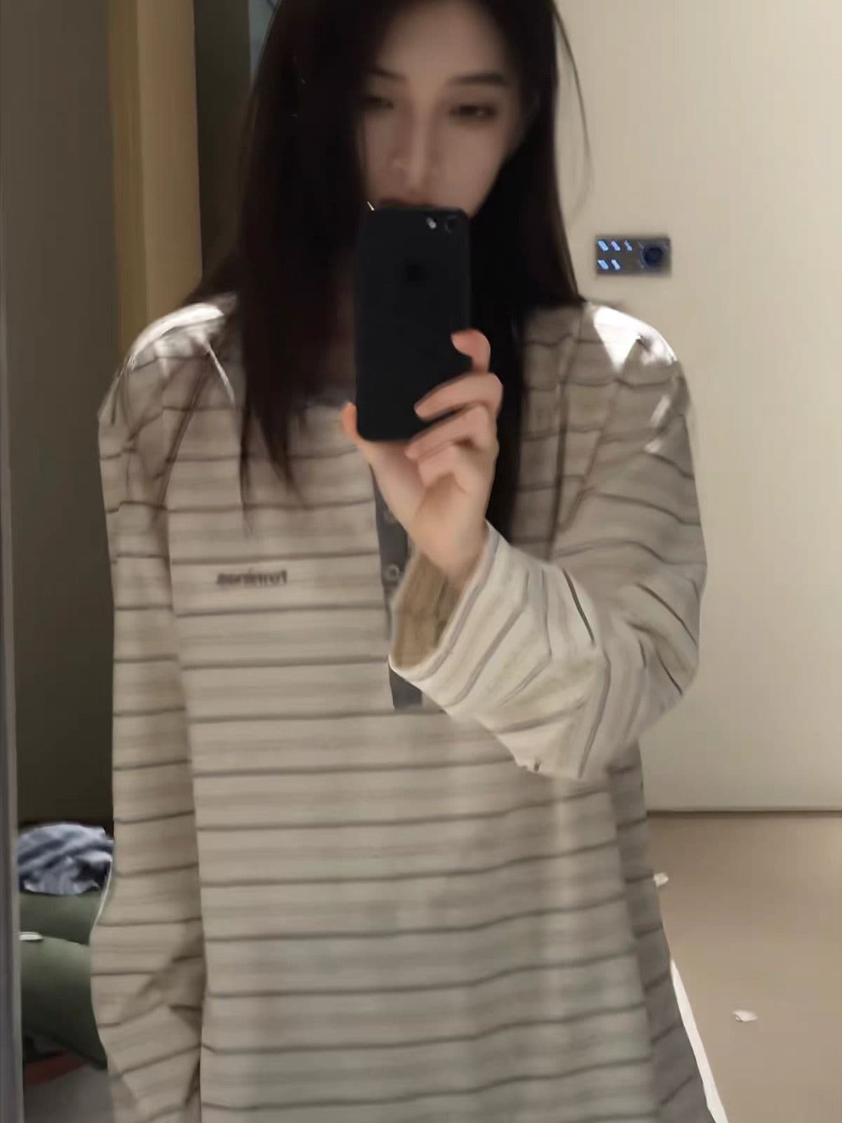원본 솜씨 광저우 원본 원단 긴팔 티셔츠 여성 이미지 2