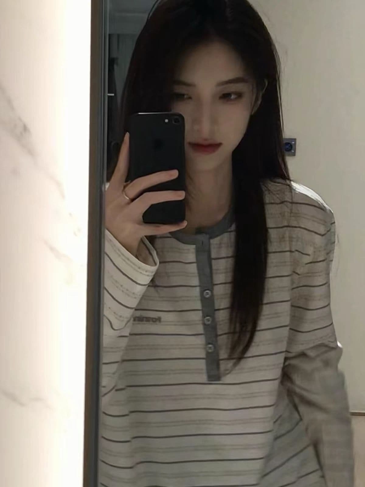 원본 솜씨 광저우 원본 원단 긴팔 티셔츠 여성 이미지 3