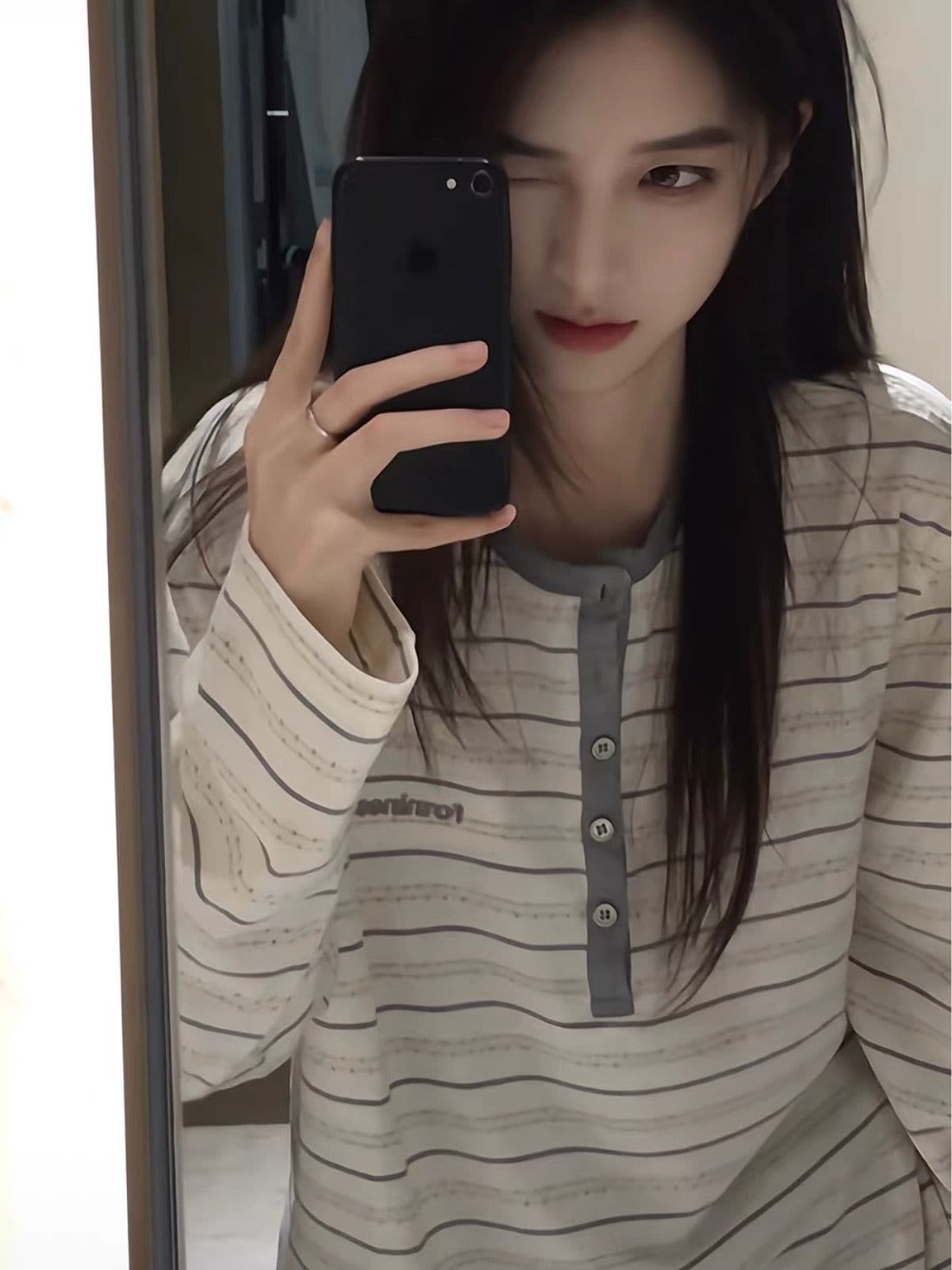 원본 솜씨 광저우 원본 원단 긴팔 티셔츠 여성 상세 이미지 3