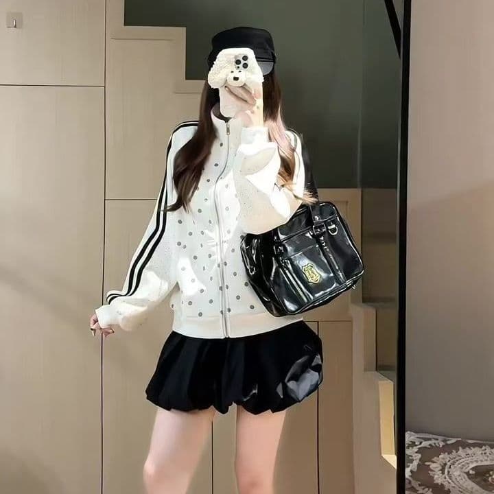얇은 스타일 털이 있는 이후 패키지 기사 레이스 타이로드 순수한 Mianhua 면 복합 후드티 여성 이미지 3