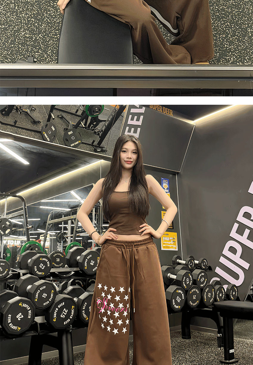 황색 할란 운동 바지 하이웨이스트 봄 가을 2026 새로운 루즈핏 슬림해 보이는 캐주얼 작은 키 다용도 웨이 바지 상세 이미지 9