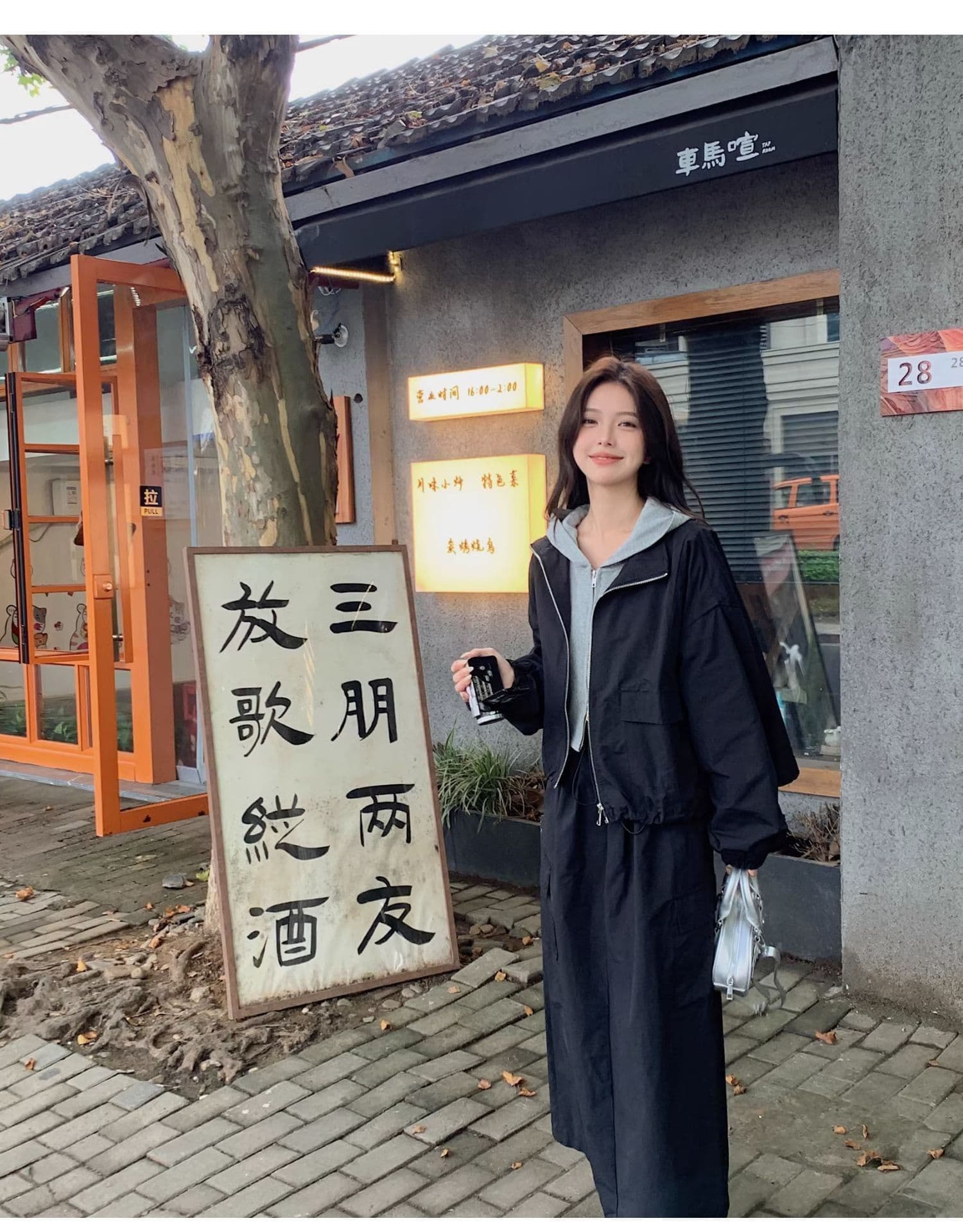 한 부서 ootd 착용 가져 가라. 고급 센스 워크웨어 세트 여성 봄 가을 슈퍼 화재 잘 생긴 차가운 바람의 소리 던져 자매 롱 스커트 투피스 세트 트렌디 상세 이미지 4