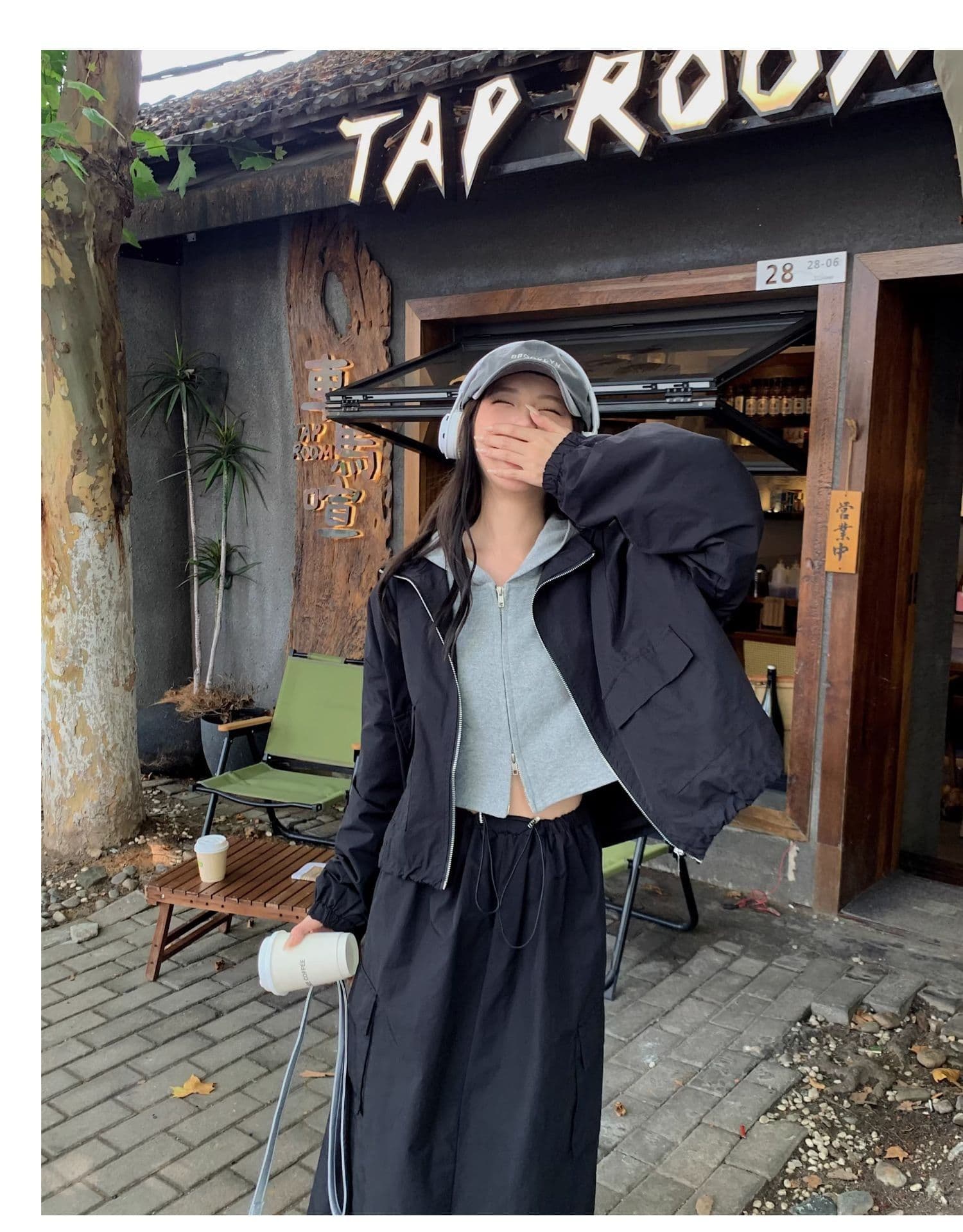 한 부서 ootd 착용 가져 가라. 고급 센스 워크웨어 세트 여성 봄 가을 슈퍼 화재 잘 생긴 차가운 바람의 소리 던져 자매 롱 스커트 투피스 세트 트렌디 상세 이미지 13