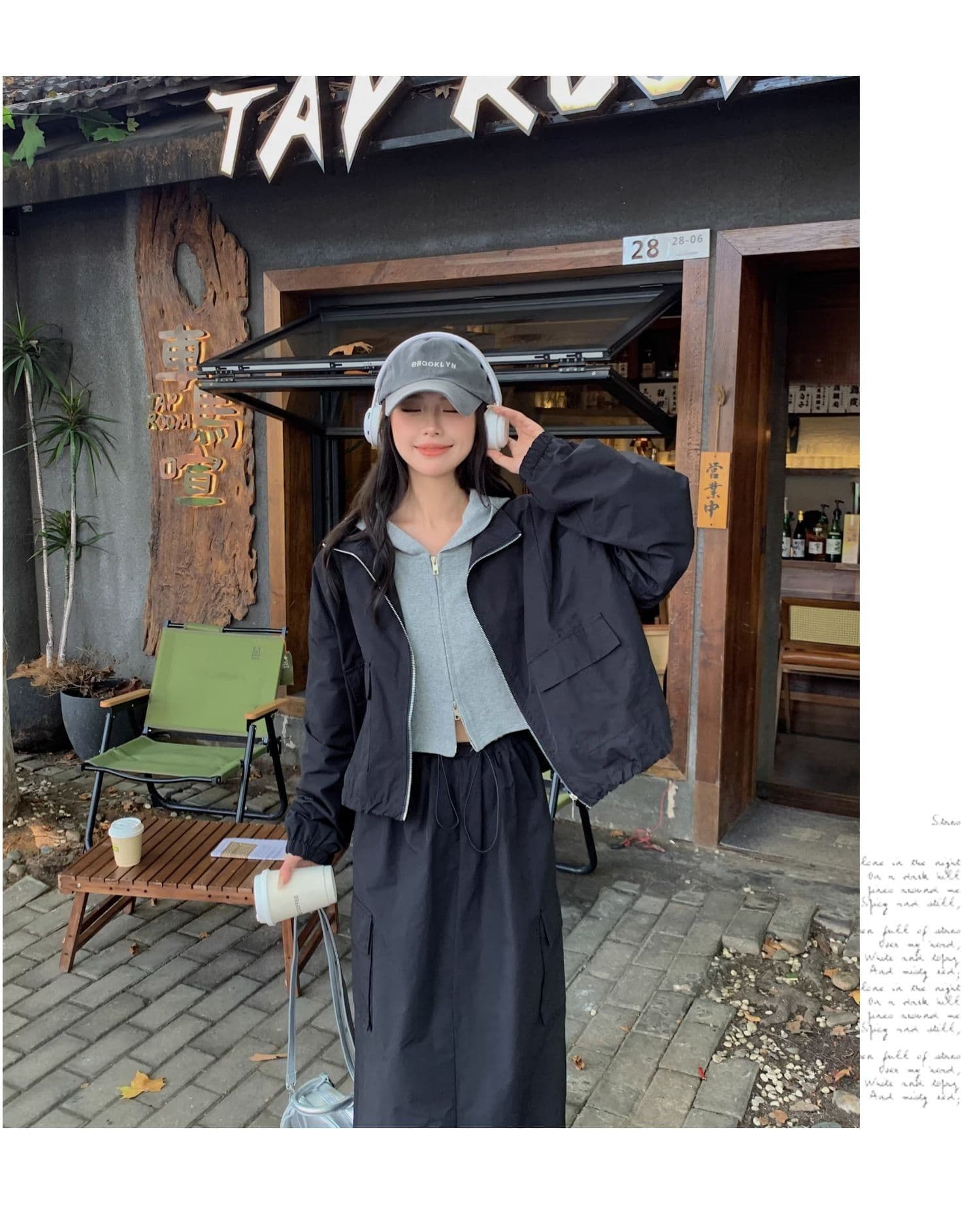 한 부서 ootd 착용 가져 가라. 고급 센스 워크웨어 세트 여성 봄 가을 슈퍼 화재 잘 생긴 차가운 바람의 소리 던져 자매 롱 스커트 투피스 세트 트렌디 상세 이미지 14