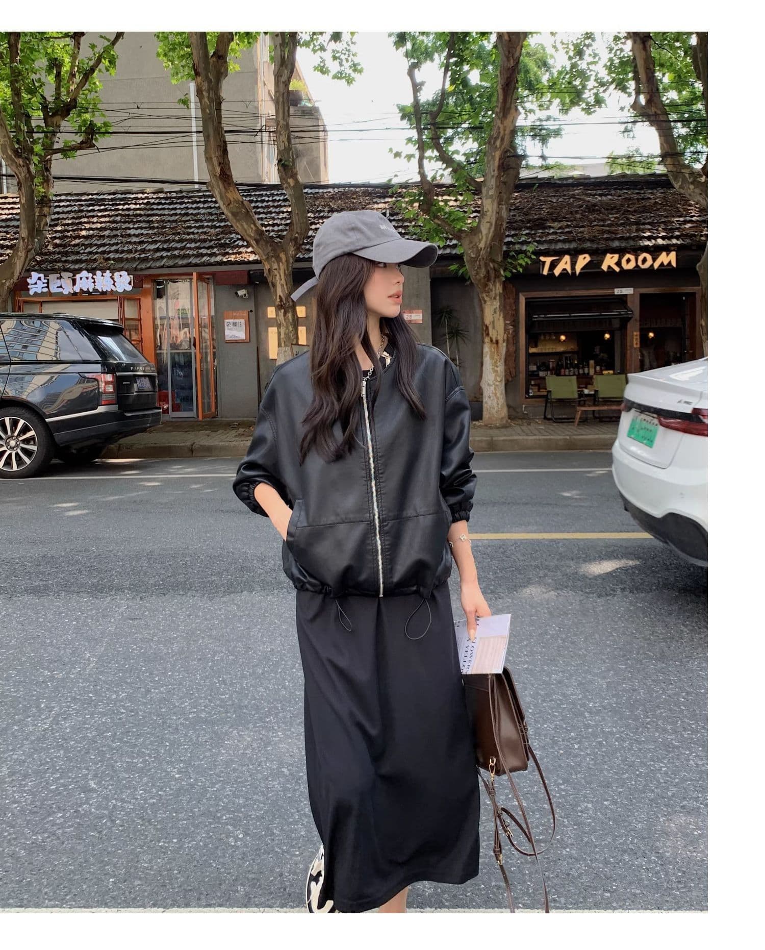 한 부서 ootd 착용 가져 가라. 고급 센스 워크웨어 세트 여성 봄 가을 슈퍼 화재 잘 생긴 차가운 바람의 소리 던져 자매 롱 스커트 투피스 세트 트렌디 상세 이미지 22