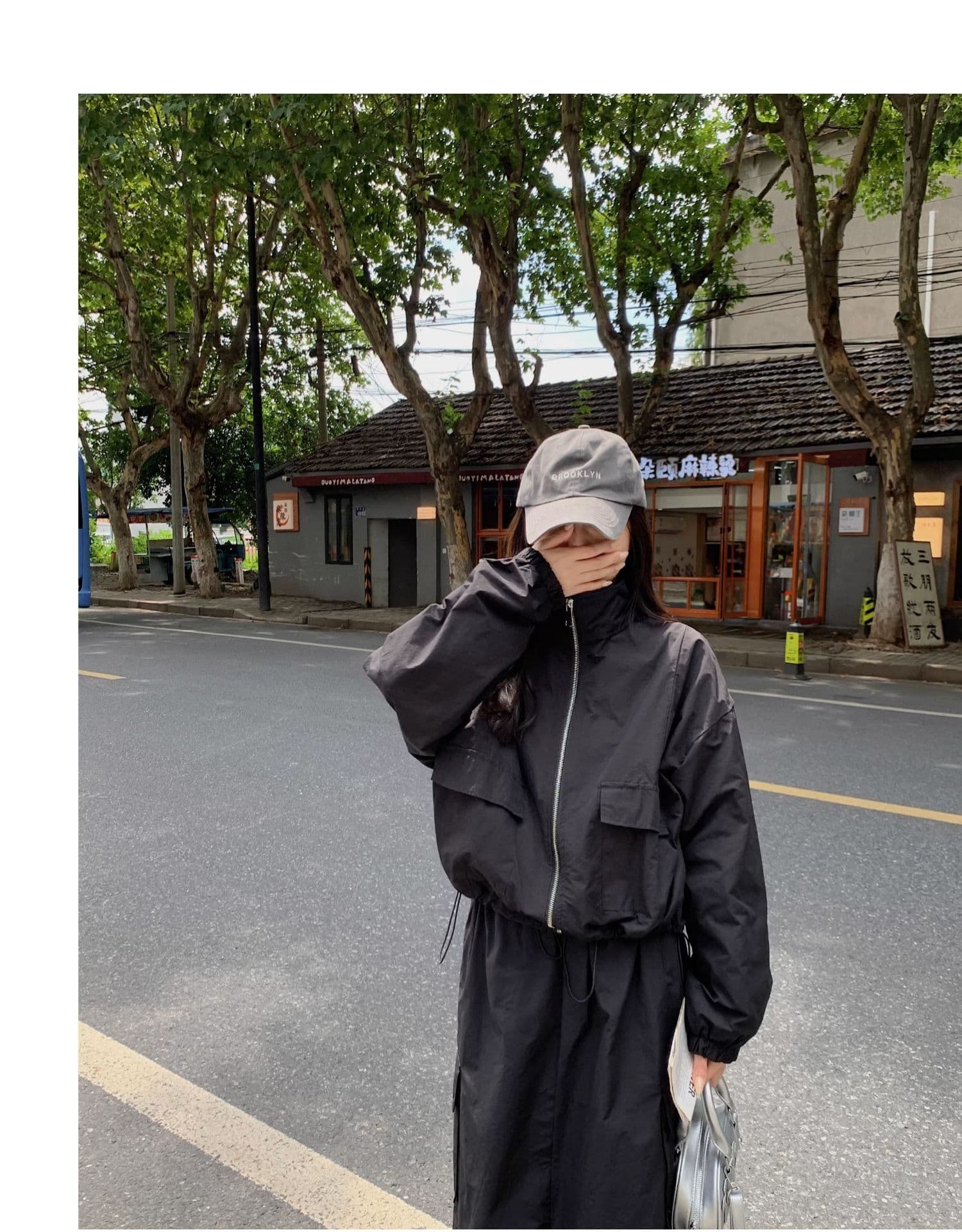 한 부서 ootd 착용 가져 가라. 고급 센스 워크웨어 세트 여성 봄 가을 슈퍼 화재 잘 생긴 차가운 바람의 소리 던져 자매 롱 스커트 투피스 세트 트렌디 상세 이미지 23