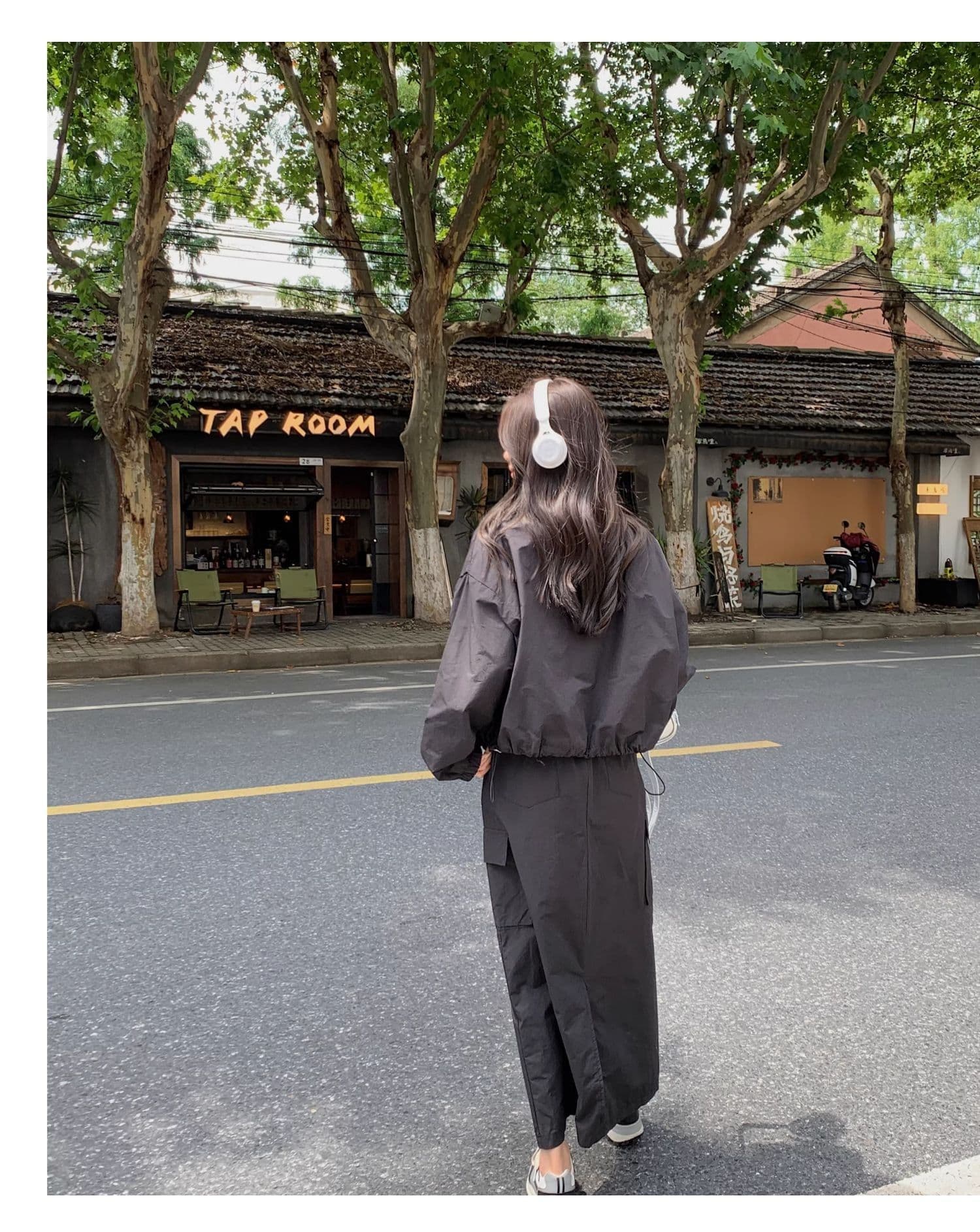 한 부서 ootd 착용 가져 가라. 고급 센스 워크웨어 세트 여성 봄 가을 슈퍼 화재 잘 생긴 차가운 바람의 소리 던져 자매 롱 스커트 투피스 세트 트렌디 상세 이미지 28