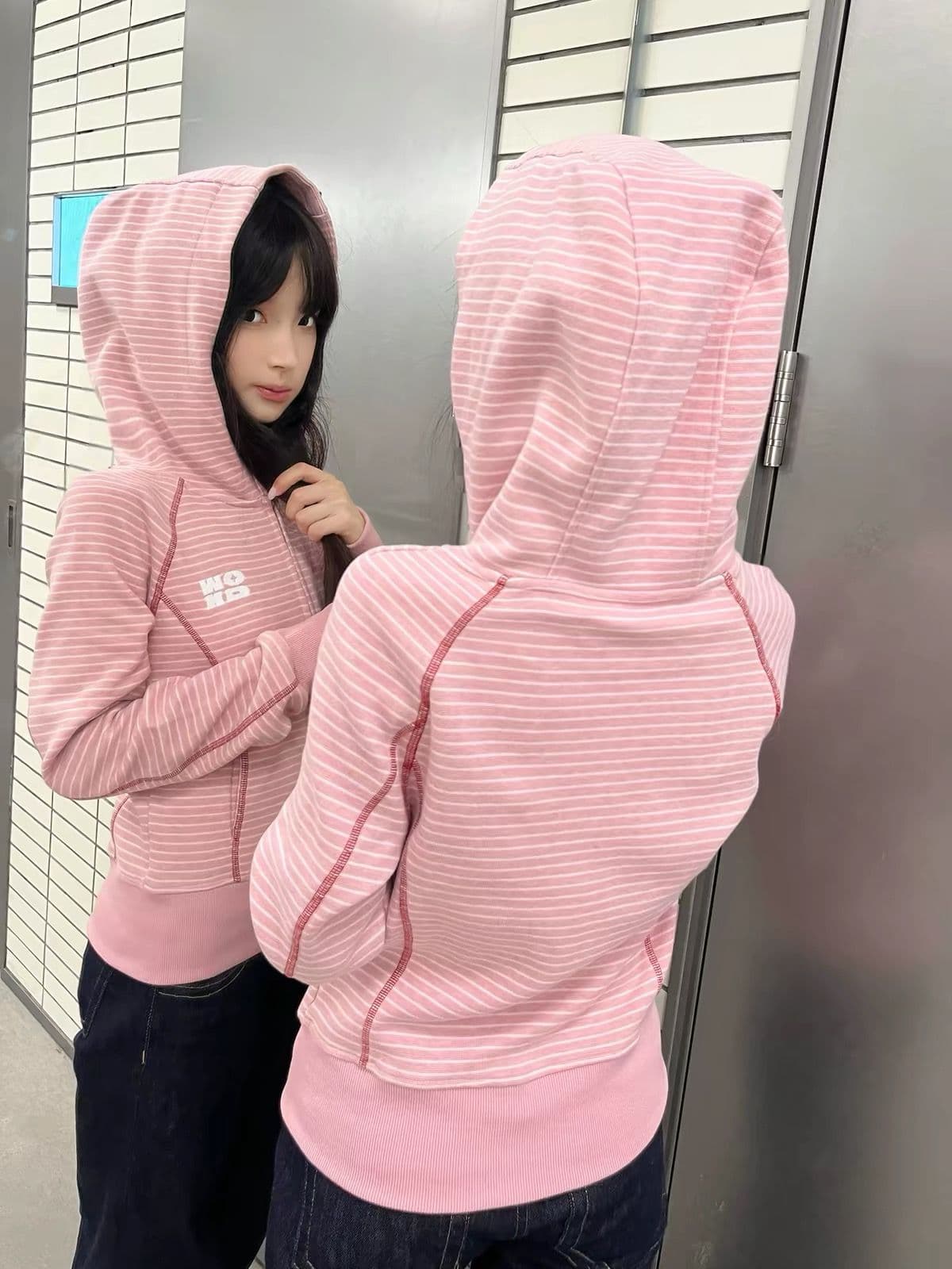 얇은 스타일 털이 있는 광저우 원본 원단 원본 솜씨 자수 보안 버클 행침 카드 후드티 이미지 3