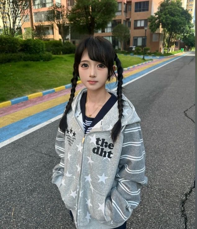 순수한 Mianhua 면 쇼트 스타일 후드 티 스웨터 여성 코트 가을 거리 바람 몸매 가꾸기 지퍼 오픈 가디건 2026 상세 이미지 5
