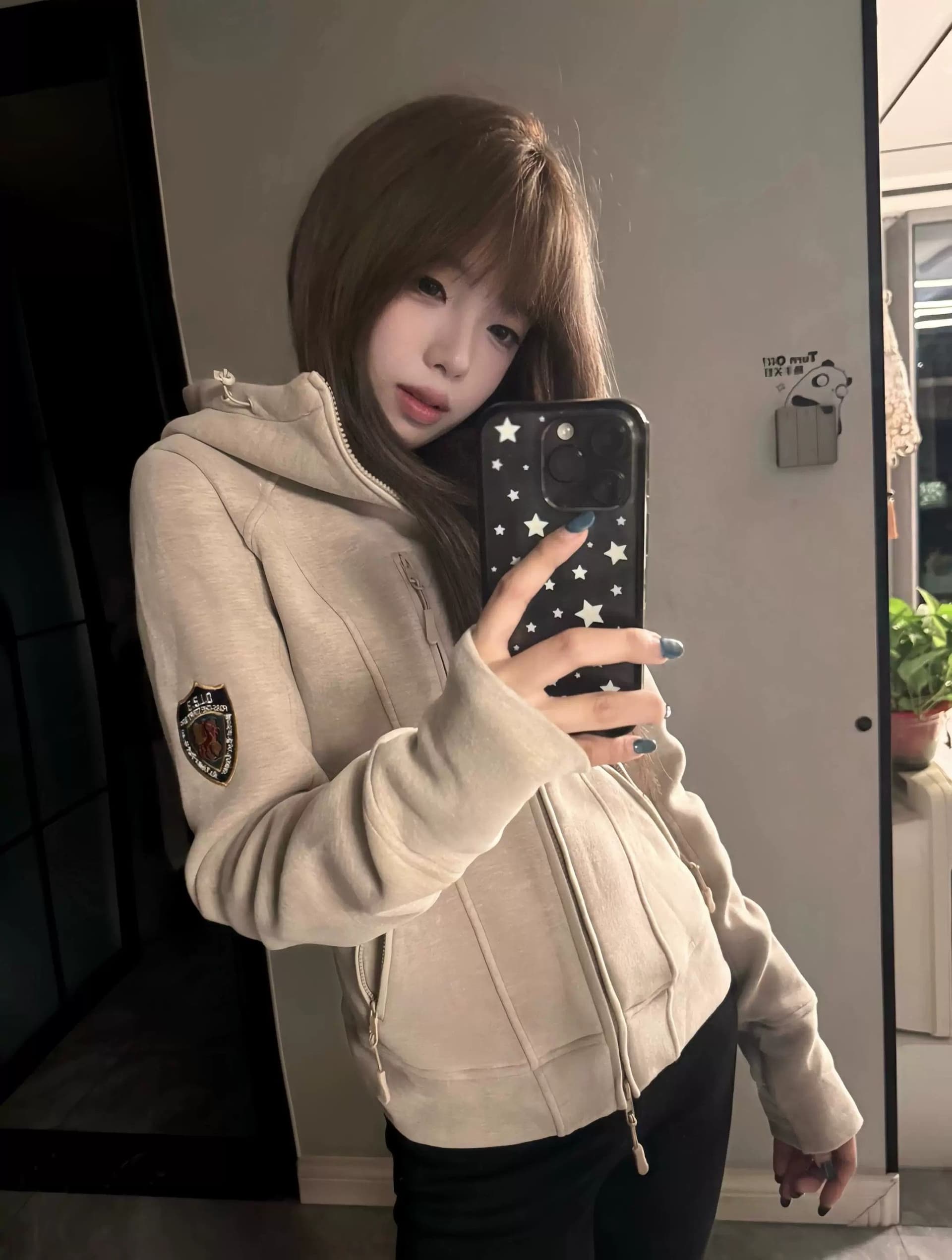 한국 스타일 몸매 가꾸기 슬림해 보이는 후드 여성 코트 아메리칸 레트로 조수 브랜드 야외 스포츠 후드티 봄 맨위 이미지 4