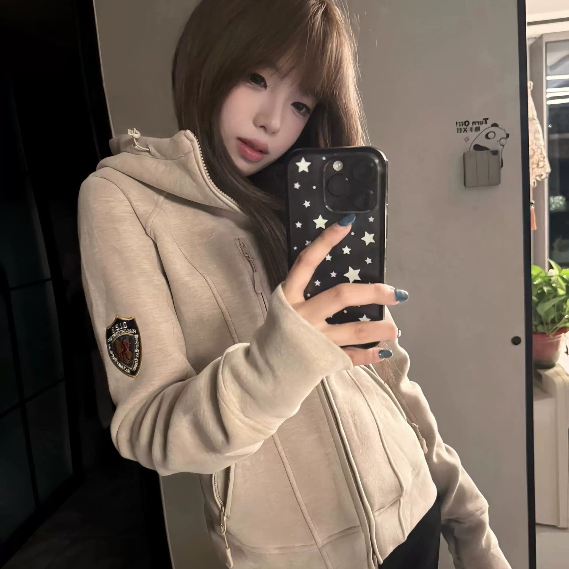 한국 스타일 몸매 가꾸기 슬림해 보이는 후드 여성 코트 아메리칸 레트로 조수 브랜드 야외 스포츠 후드티 봄 맨위 이미지 5