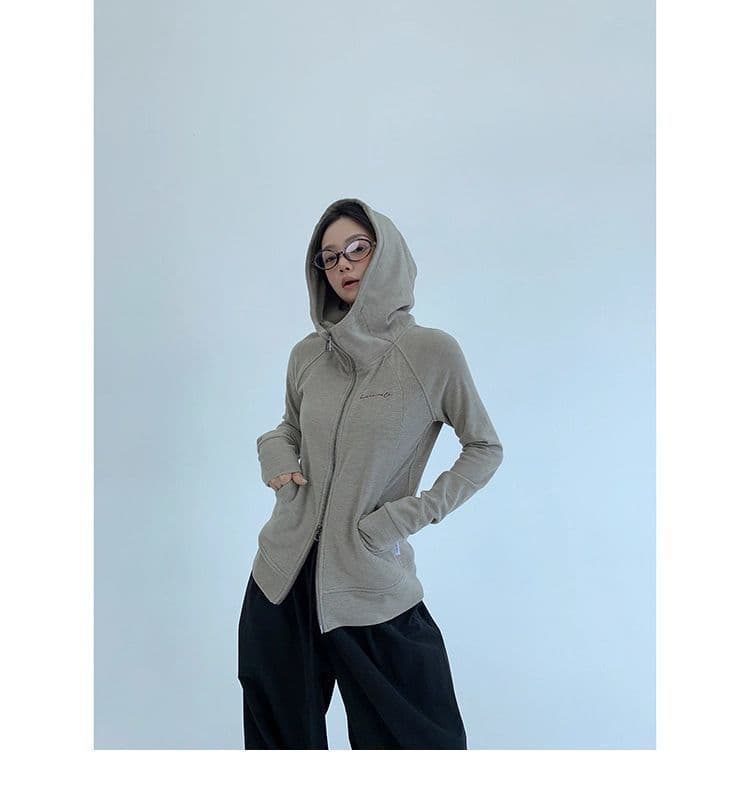 가을 종이 사람들 얇은 스타일 몸매 가꾸기 쇼트 스타일 후드 여성 코트 레트로 캐주얼 느긋한 니트 오픈 가디건 맨위 상세 이미지 8