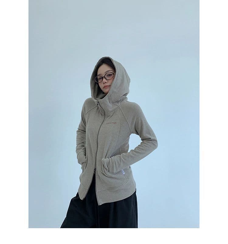 가을 종이 사람들 얇은 스타일 몸매 가꾸기 쇼트 스타일 후드 여성 코트 레트로 캐주얼 느긋한 니트 오픈 가디건 맨위 상세 이미지 15