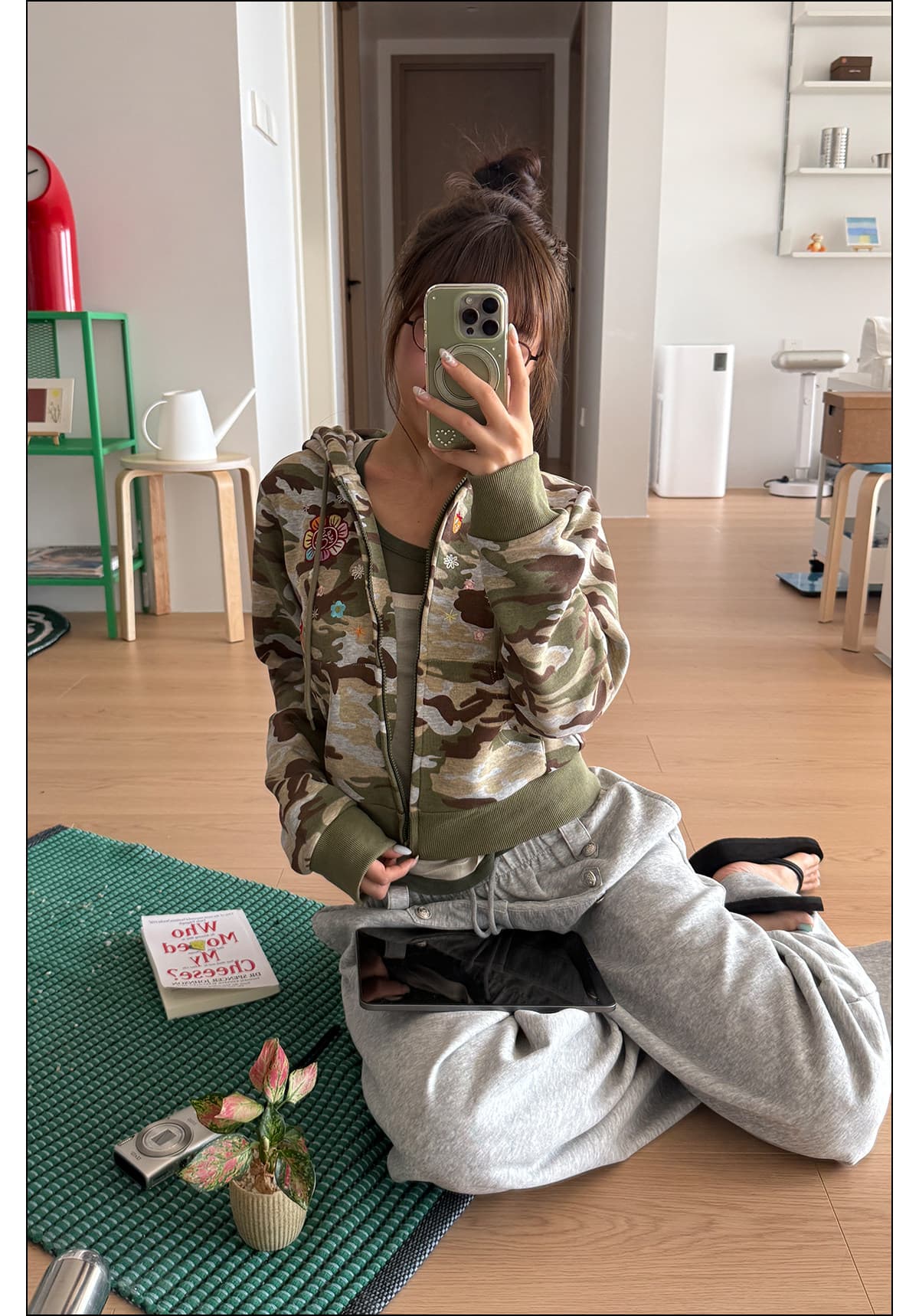 아메리칸 디자인 센스 단추 허리밴드 펌프 로프 넓은 다리 웨이 바지 남녀 루즈핏 캐주얼 다용도 긴 바지 상세 이미지 13