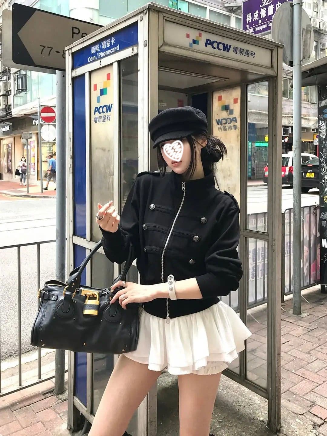 이른 가을 레트로 차가운 girl 나폴레옹 빛 펑크 바람 긴팔 후드티 여성 코트 상세 이미지 2