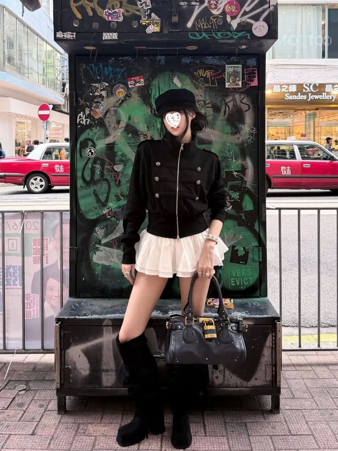 이른 가을 레트로 차가운 girl 나폴레옹 빛 펑크 바람 긴팔 후드티 여성 코트 상세 이미지 5