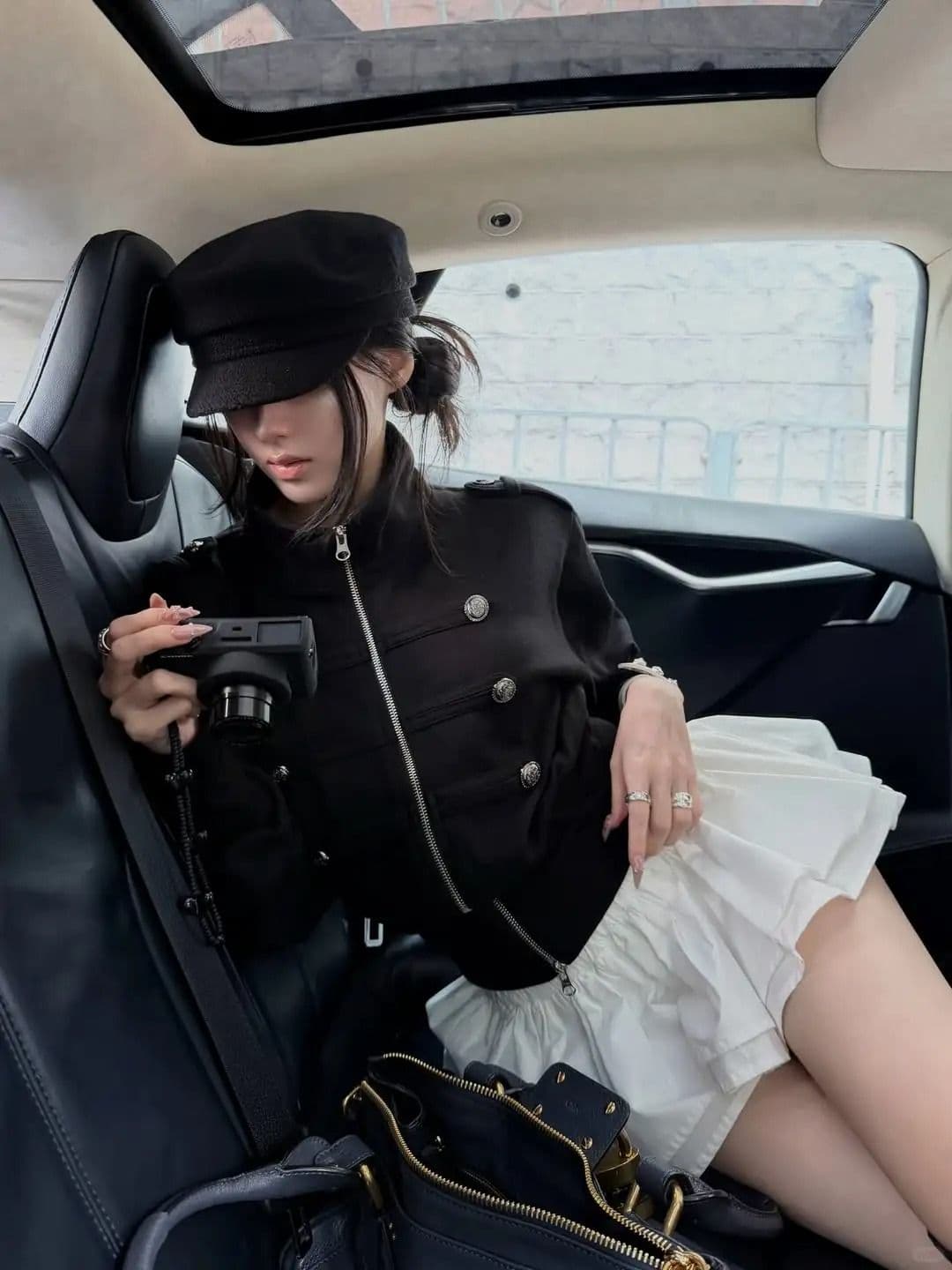 이른 가을 레트로 차가운 girl 나폴레옹 빛 펑크 바람 긴팔 후드티 여성 코트 상세 이미지 8