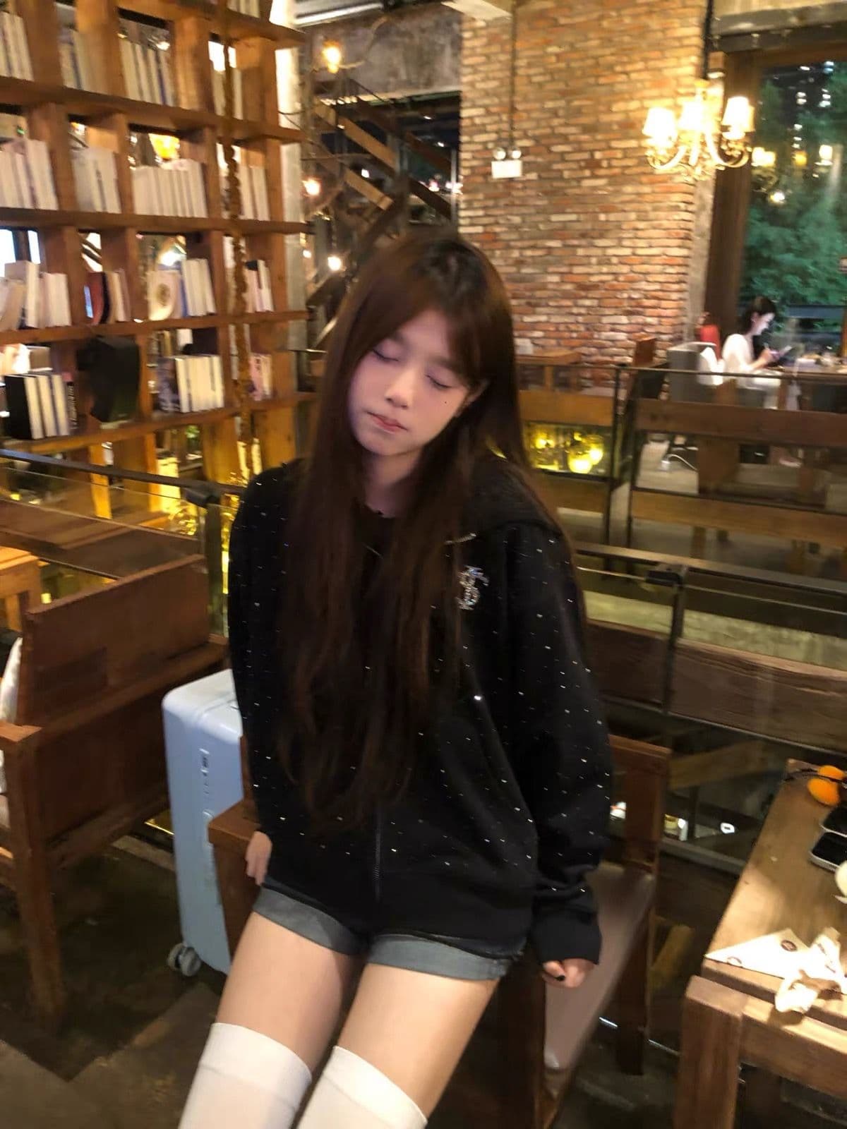 얇은 스타일 털이 있는 원본 솜씨 전체 조각 핫픽스 순수한 Mianhua 면 복합 후드 티 스웨터 여성 이미지 3